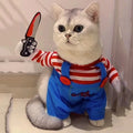 Funny Cat Clothes Halloween Cosplay Costumes For Small Medium Dog Cats Creative Pet Party Kitten Jumpsuits Soft Warm Cat Coat