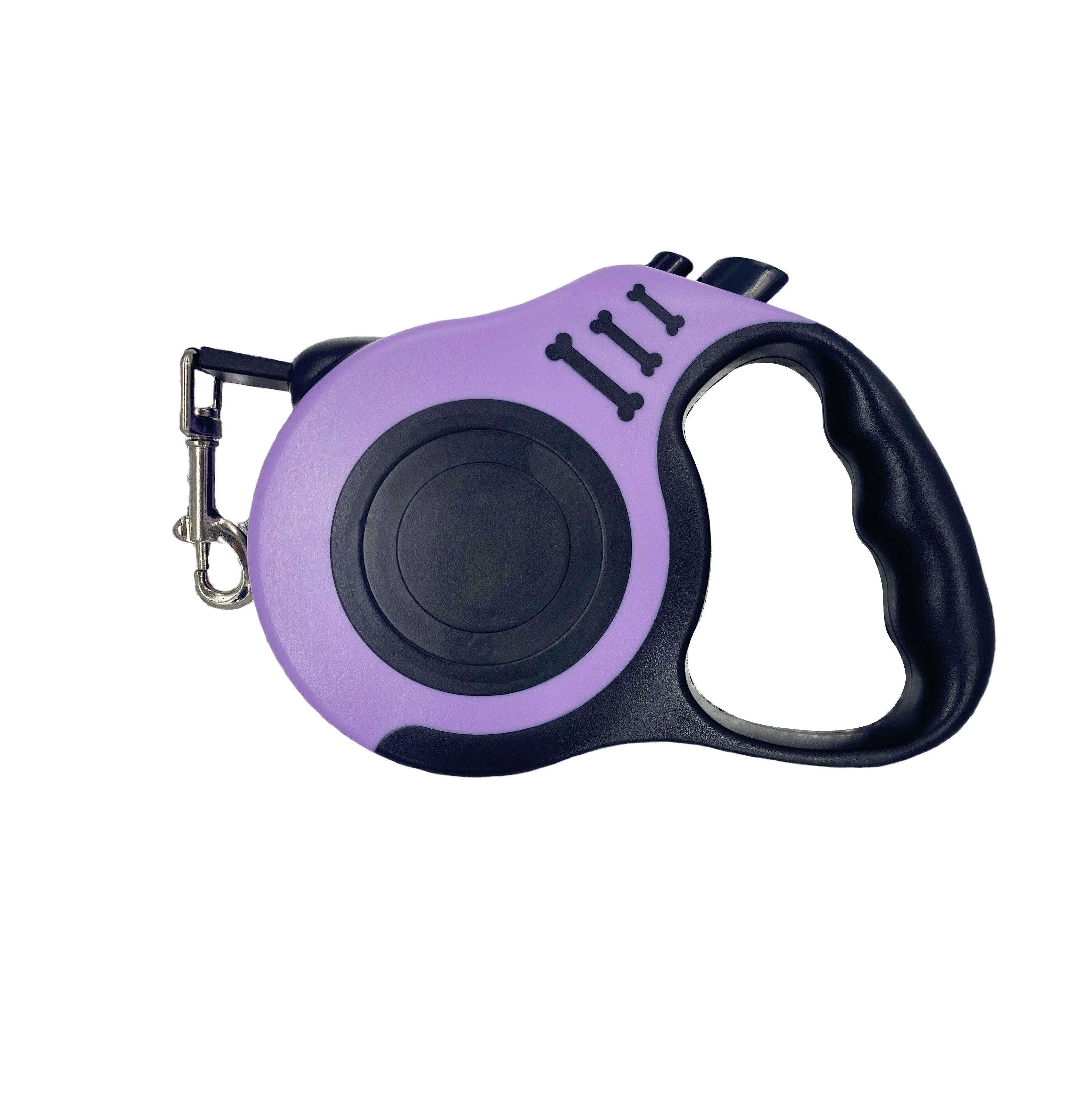Correa Retráctil de Nylon para Perros y Gatos — 3 m (hasta 8 kg) y 5 m (hasta 14 kg), Colores Bicolor