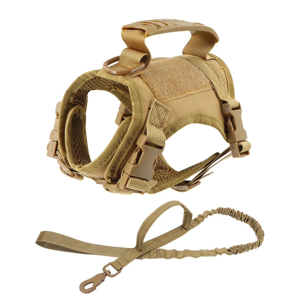 Arnés Táctico Antipérdida para Gatos y Perros Pequeños — Chaleco con Cojín de Aire, Asa de Control, Talla Única Ajustable