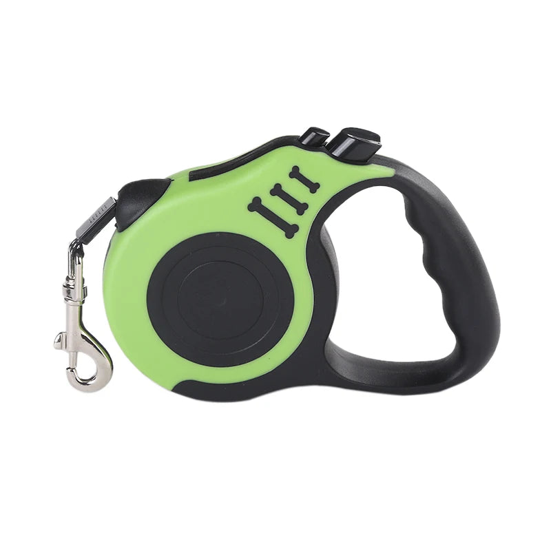 Correa Retráctil de Nylon para Perros y Gatos — 3 m (hasta 8 kg) y 5 m (hasta 14 kg), Colores Bicolor