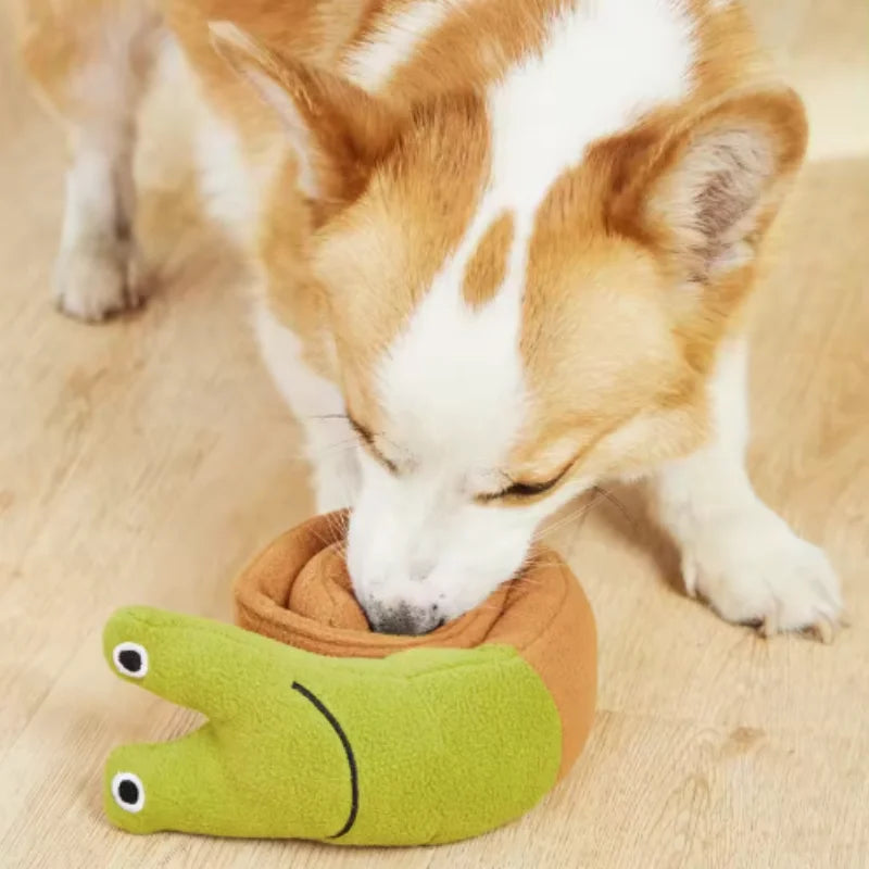 Juguete Olfativo para Perros y Gatos - Alfombra Snuffle con Forma de Caracol/ Perro salchicha