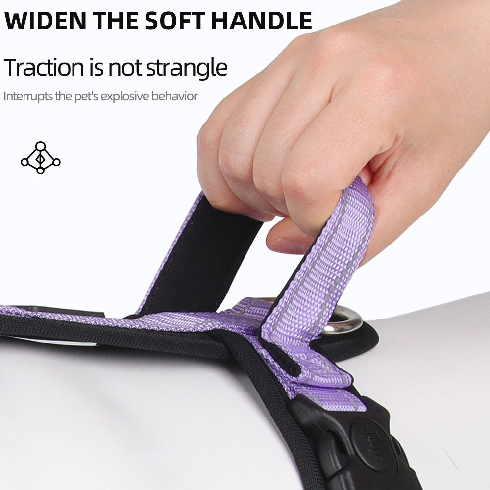 Arnés Antipérdida con Asa de Control para Perros — Neopreno y Poliéster, Reflectante, Tallas S–XL
