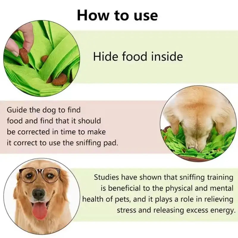 Alfombra Olfativa Interactiva para Perros y Gatos - Juego de Forrajeo y Alimentación Lenta