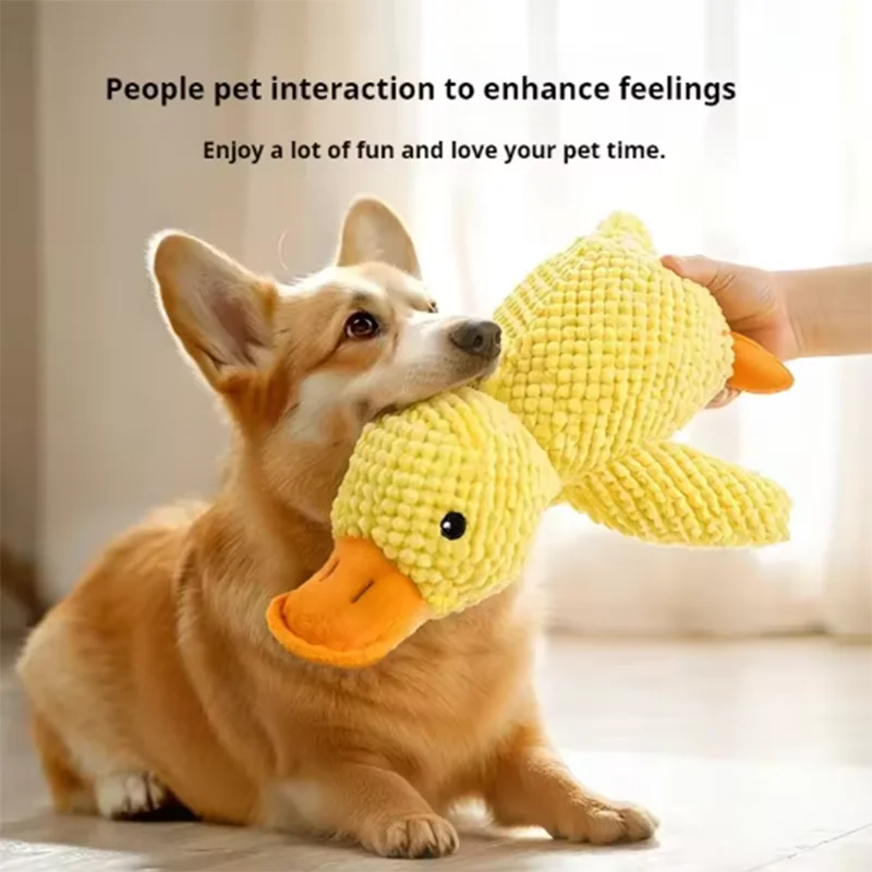 Pato de Peluche con Sonido para Perros - Resistente a Mordiscos para Razas Pequeñas y Grandes
