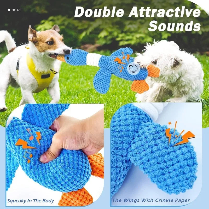 Juguete de Peluche Ganso con Sonido para Perros - Resistente a Mordiscos