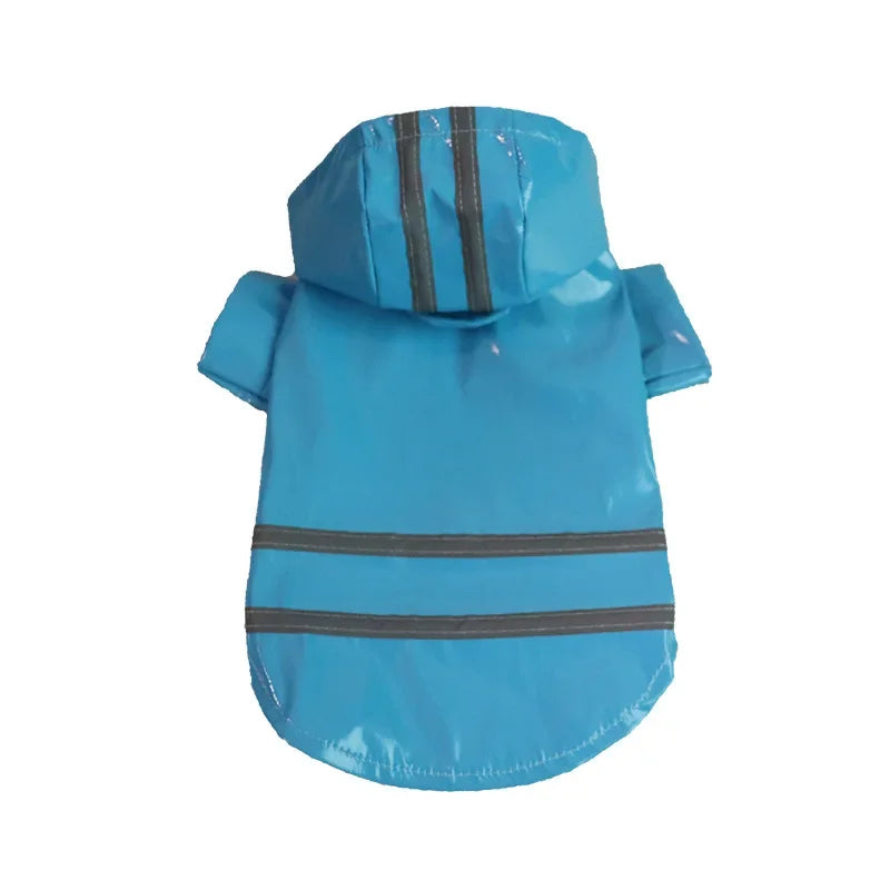 Chubasquero Poncho Impermeable con Franja Reflectante para Perros Pequeños – PU Cortavientos | Tallas S a XL