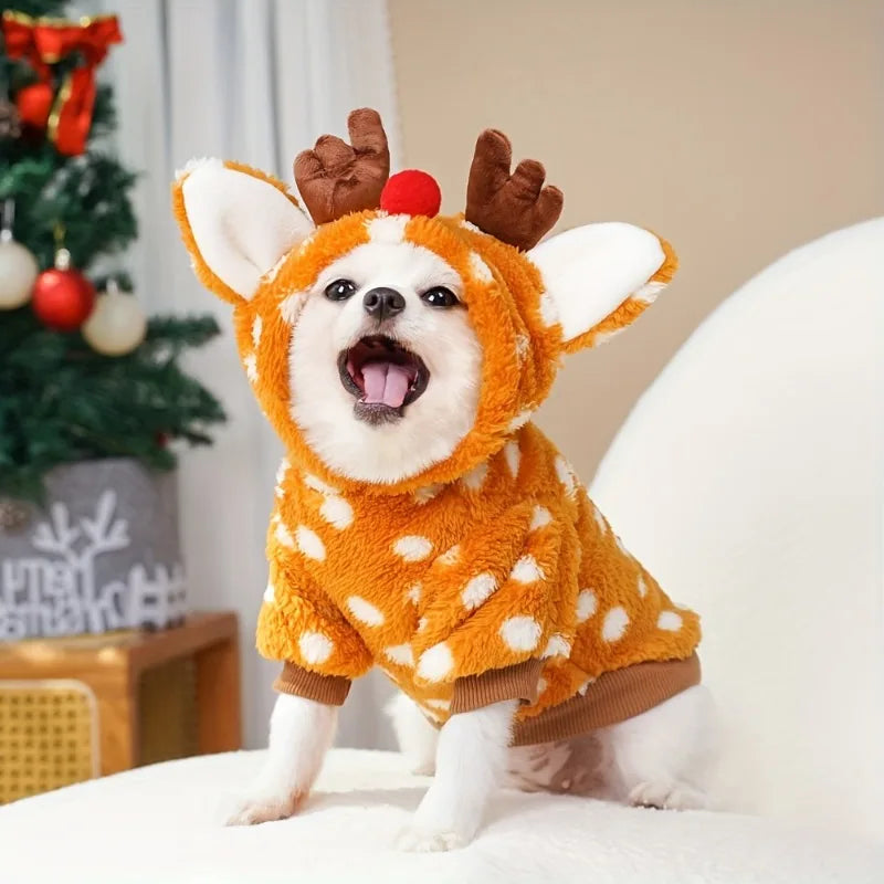 Disfraz de Reno con Gorro para Perros y Gatos | Navidad