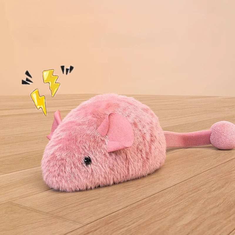 Ratón de Peluche Luminoso con Sonido para Gatos - Juguete Interactivo 15 cm