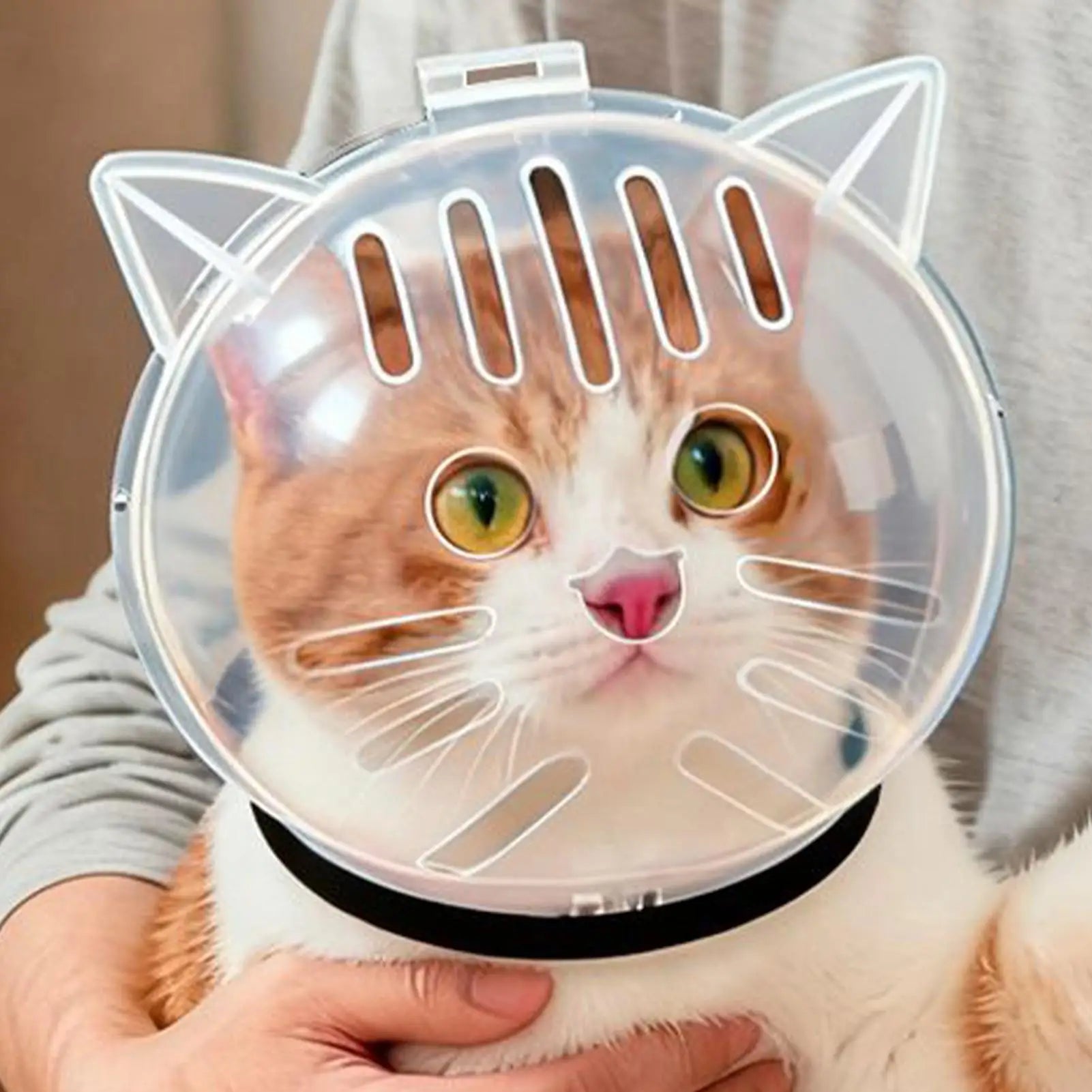 Cat Head Protection Ball, Pet Grooming Accessories Breathable Mask Swimming Helmet Cat Supplies