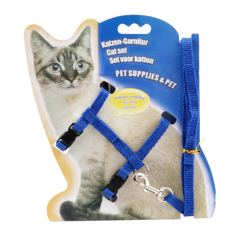 Arnés y Correa Ajustable para Gatos y Gatitos — Diseño Antipescozones