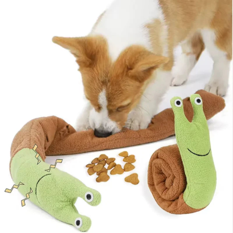 Juguete Olfativo para Perros y Gatos - Alfombra Snuffle con Forma de Caracol/ Perro salchicha