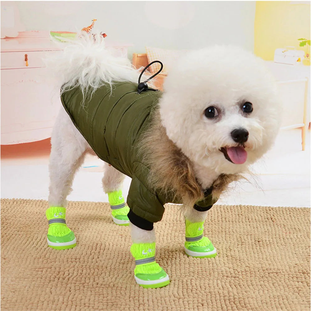 Dog Coat Small Dog Jacket Windproof Warm Padded Down Hoodie Snowsuit Fashion Winter Dog Clothes for Cat Puppy Chihuahua Yorkie